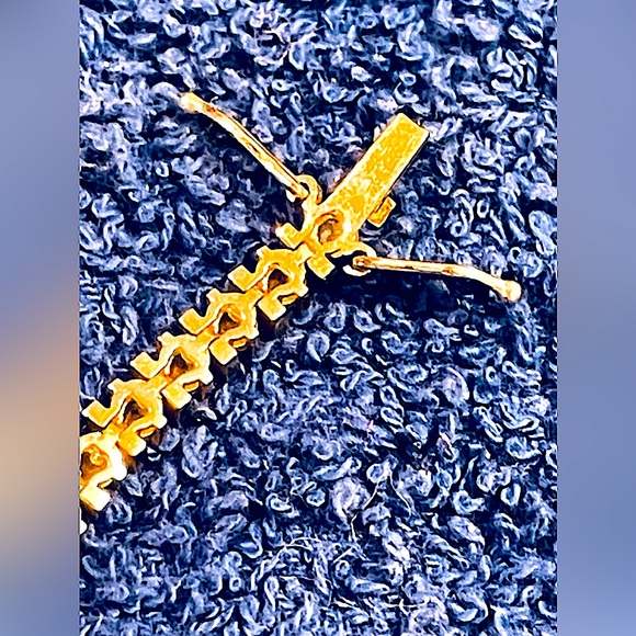 Crystal bracelet tennis reversible Silvertone inscribed 7 1/2" - Picture 6 of 8